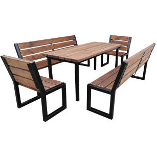 Zestaw ogrodowy MODERN - stół, ławki, siedziska